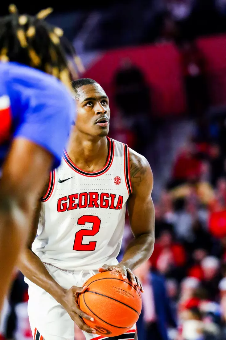 Georgia basketball player Jordan Harris (2) during a game against Florida at Stegeman Coliseum in Athens, Ga., on Wed., March 4, 2020. (Photo by Tony Walsh)