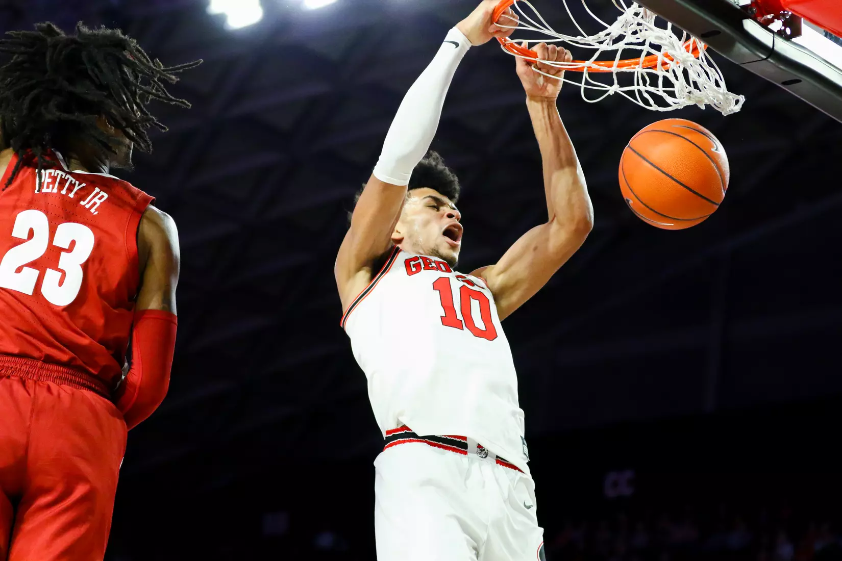 Georgia basketball player Toumani Camara (10) during a game against Alabama at Stegeman Coliseum in Athens, Ga., on Sat., Feb. 8, 2020. (Photo by Tony Walsh)