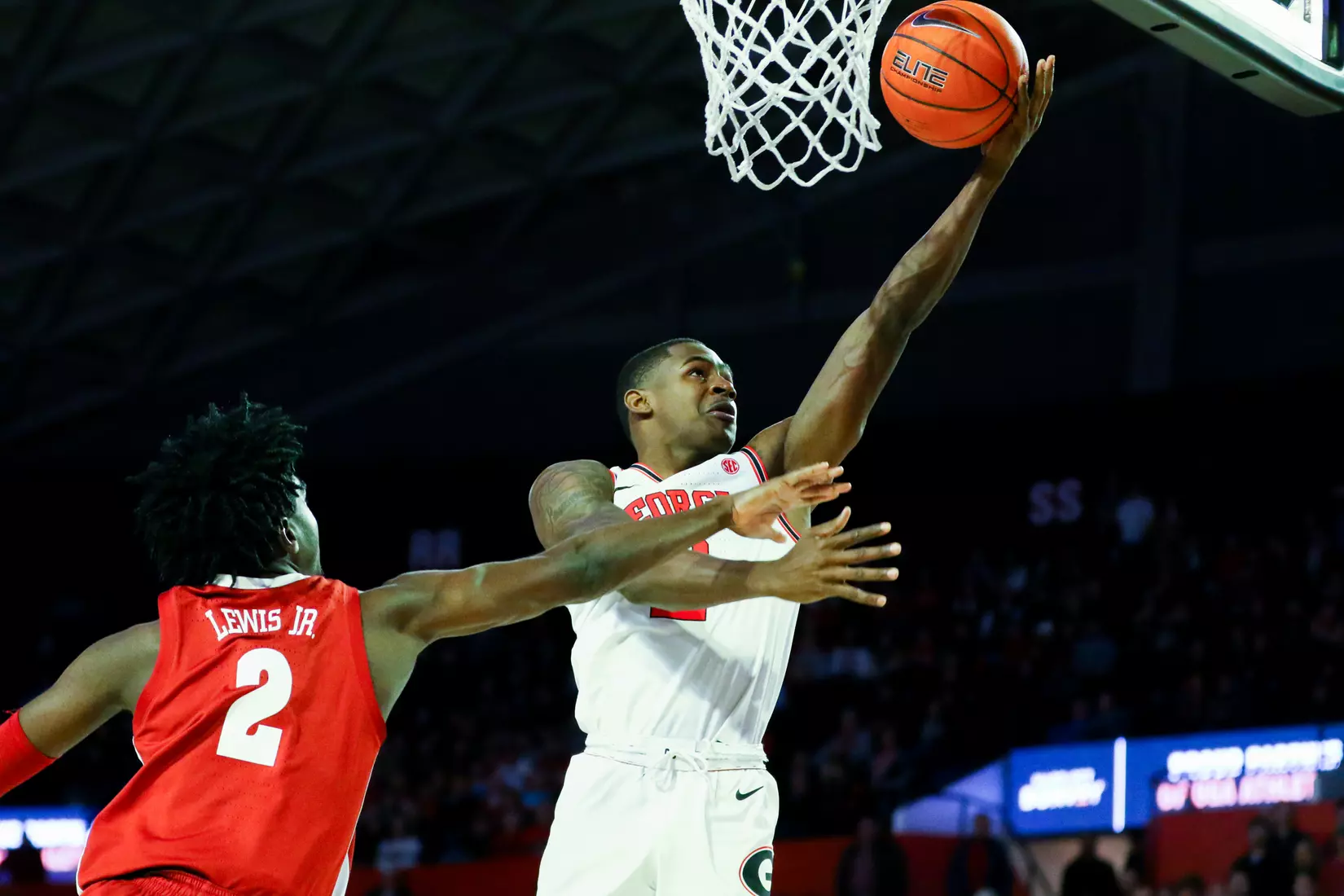 Georgia basketball player Jordan Harris (2) during a game against Alabama at Stegeman Coliseum in Athens, Ga., on Sat., Feb. 8, 2020. (Photo by Tony Walsh)
