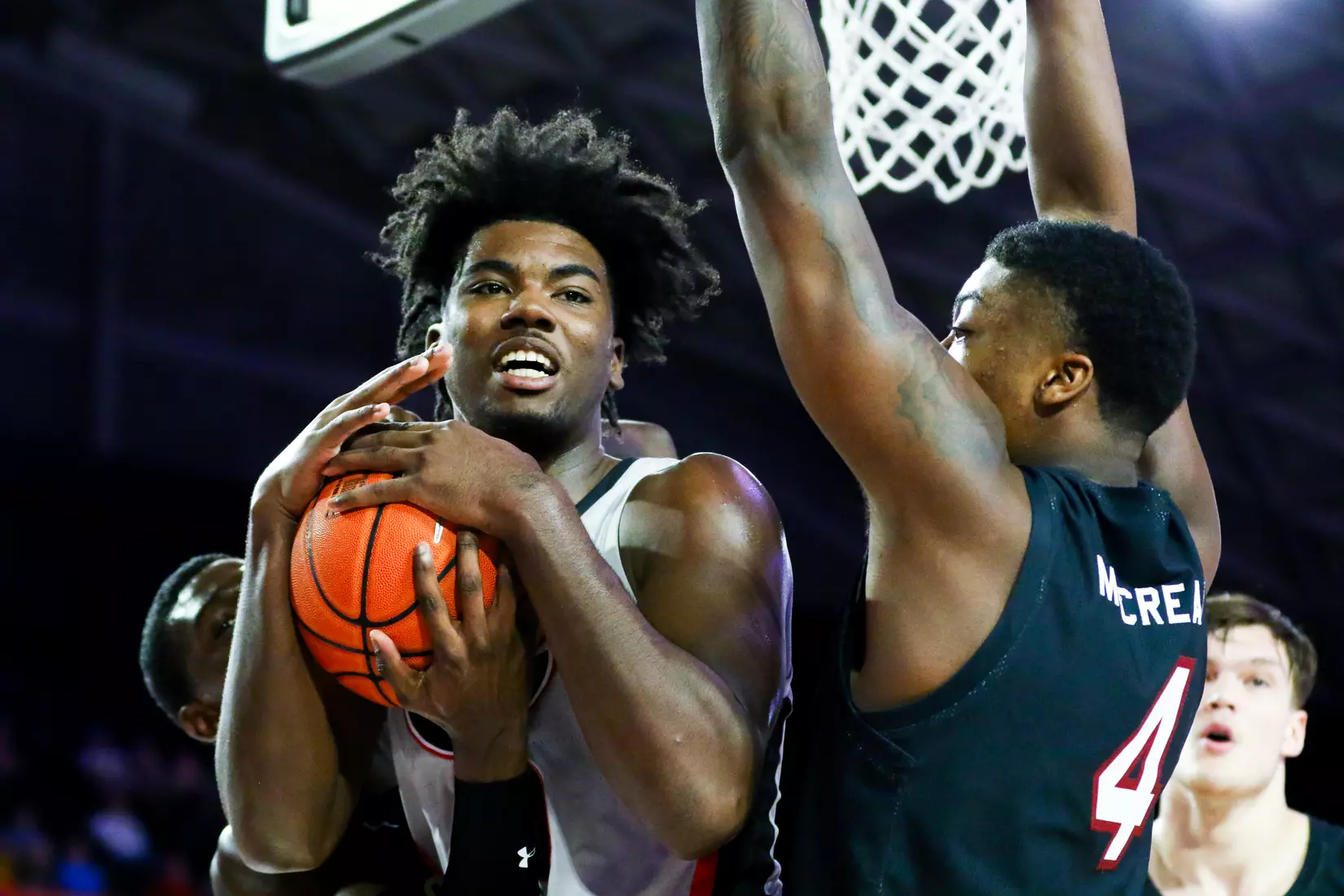 Georgia basketball player Rayshaun Hammonds (20) during a game against South Carolina at Stegeman Coliseum in Athens, Ga., on Wed., Feb. 12, 2020. (Photo by Tony Walsh)