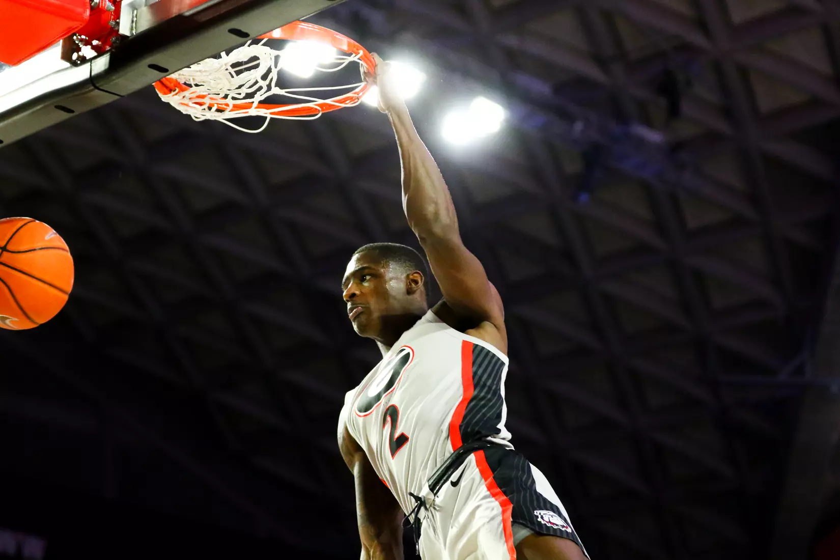 Georgia basketball player Jordan Harris (2) during a game against South Carolina at Stegeman Coliseum in Athens, Ga., on Wed., Feb. 12, 2020. (Photo by Tony Walsh)