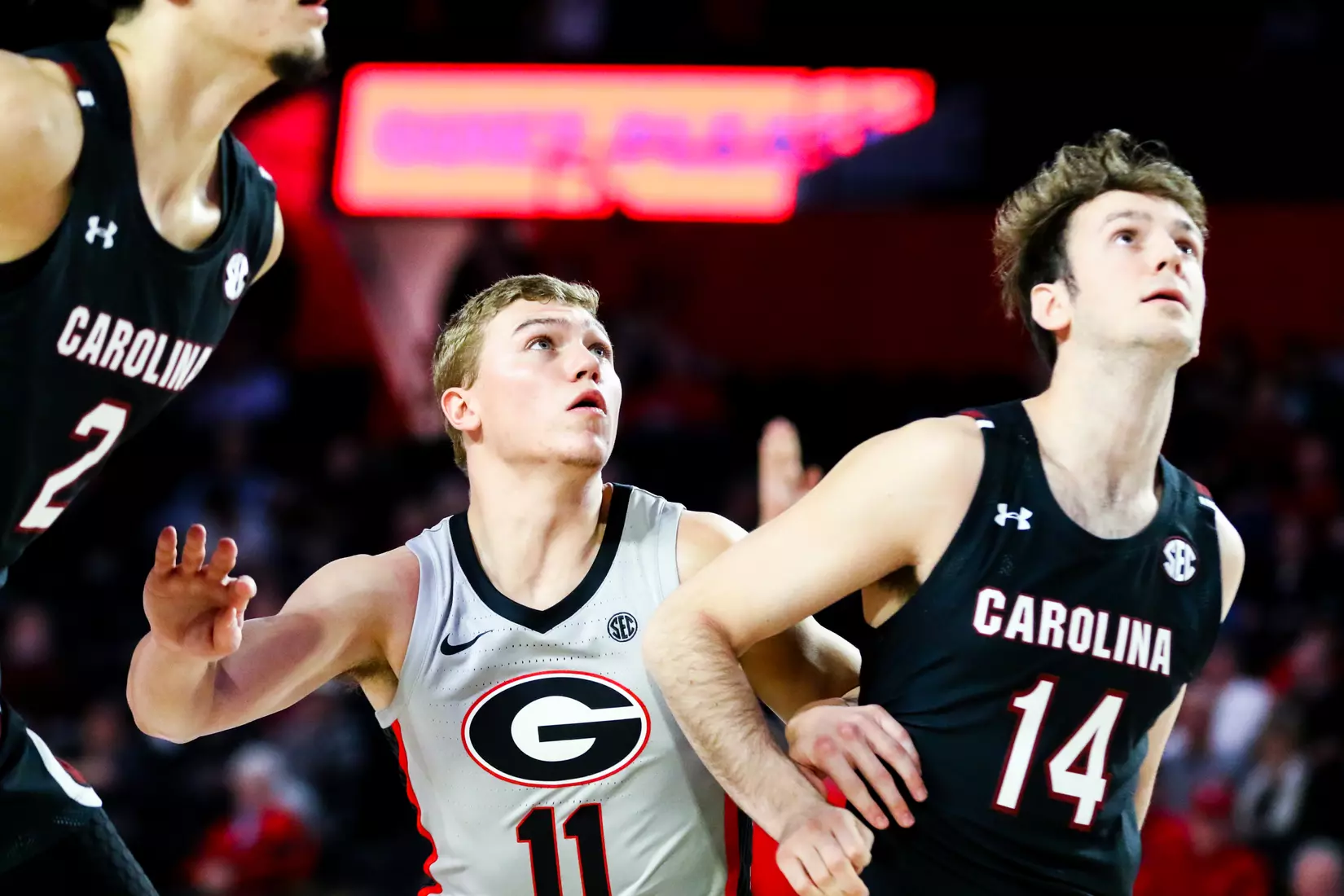 Georgia basketball player Jaxon Etter (11) during a game against South Carolina at Stegeman Coliseum in Athens, Ga., on Wed., Feb. 12, 2020. (Photo by Tony Walsh)