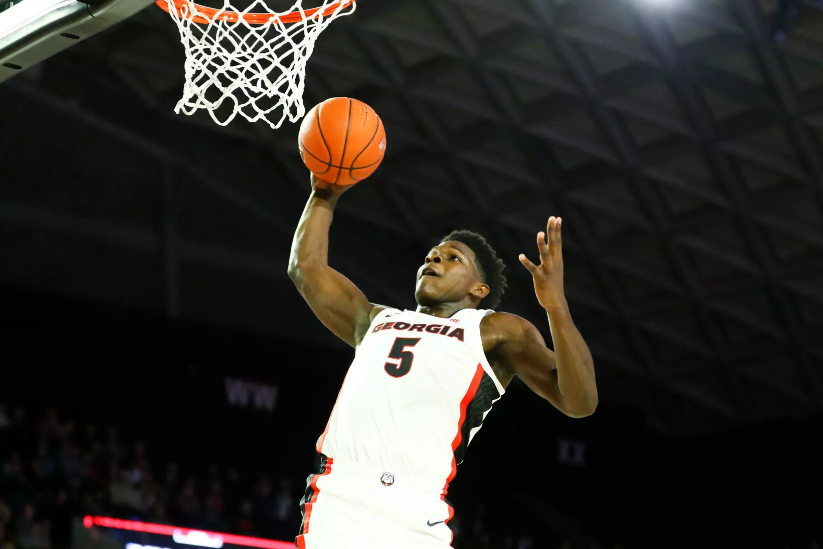 Georgia basketball player Anthony Edwards (5) during a game against Citadel at Stegeman Coliseum in Athens, Ga., on Tuesday, Nov. 12, 2019. (Photo by Tony Walsh)