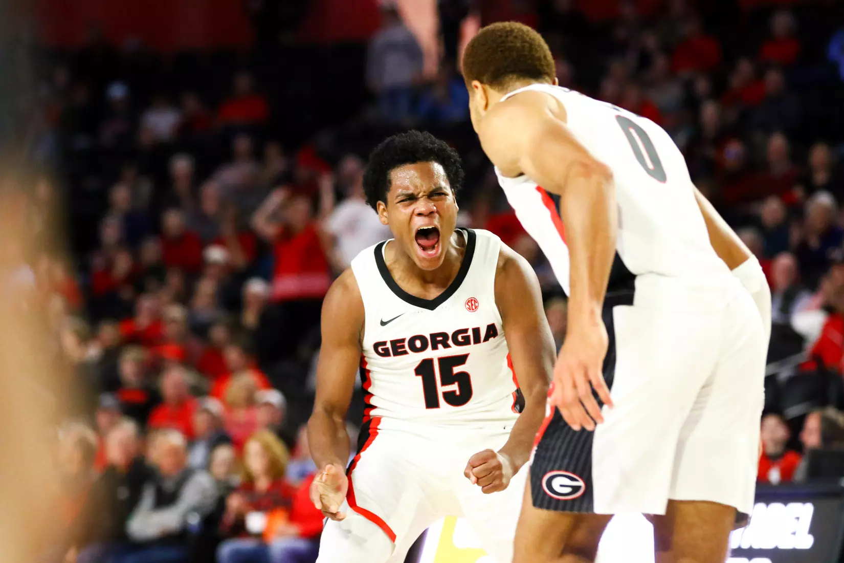 Georgia basketball player Sahvir Wheeler (15) during a game against Citadel at Stegeman Coliseum in Athens, Ga., on Tuesday, Nov. 12, 2019. (Photo by Tony Walsh)