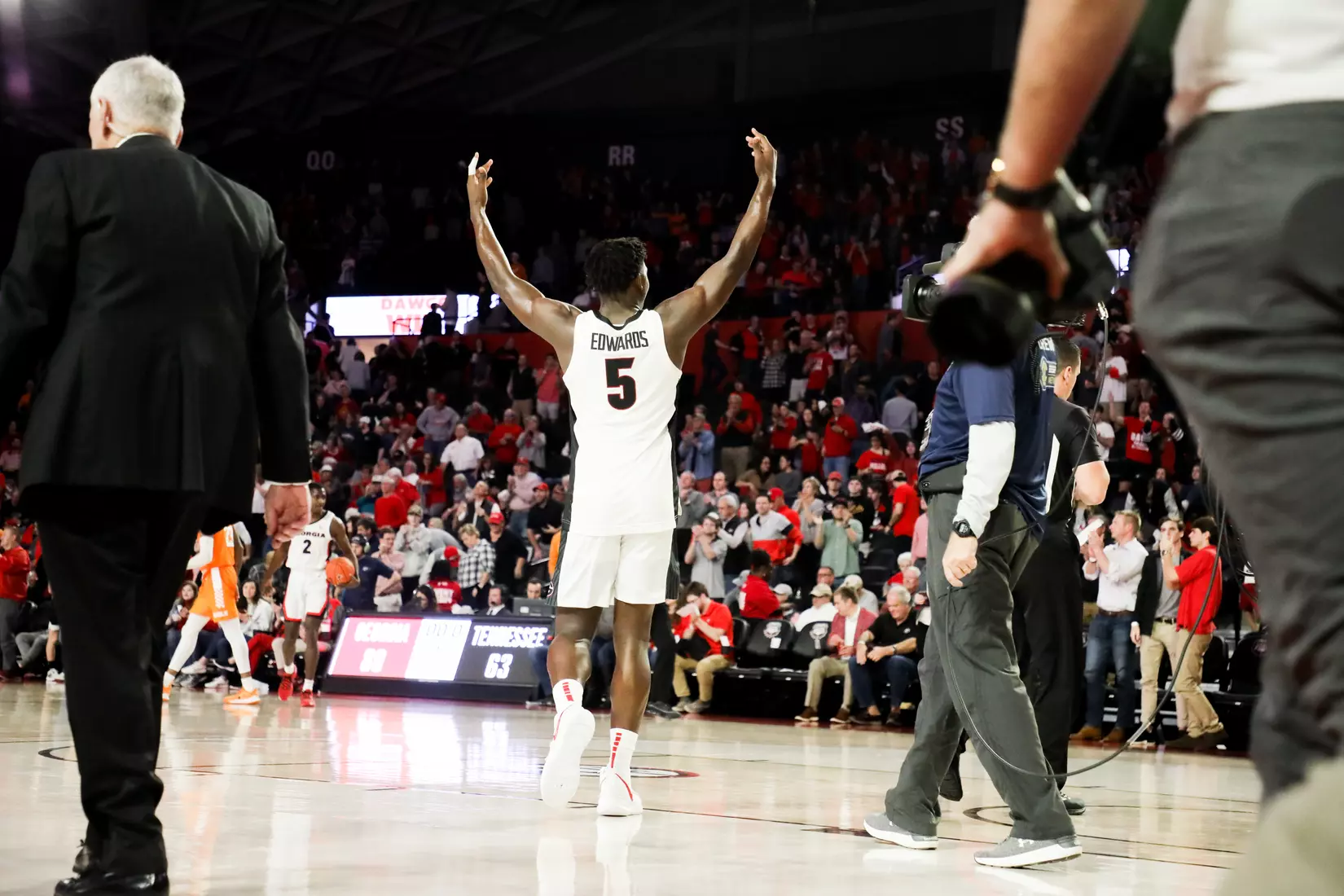 Georgia basketball player Anthony Edwards (5) during a game against Tennessee at Stegeman Coliseum in Athens, Ga., on Wed., Jan. 15, 2020. (Photo by Tony Walsh)