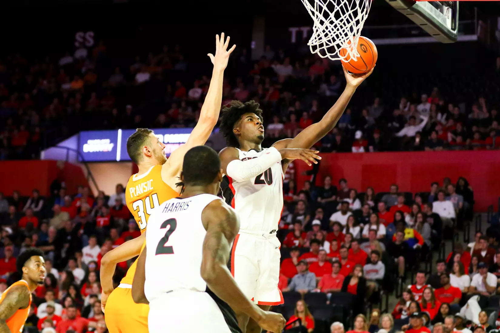 Georgia basketball player Rayshaun Hammonds (20) during a game against Tennessee at Stegeman Coliseum in Athens, Ga., on Wed., Jan. 15, 2020. (Photo by Tony Walsh)