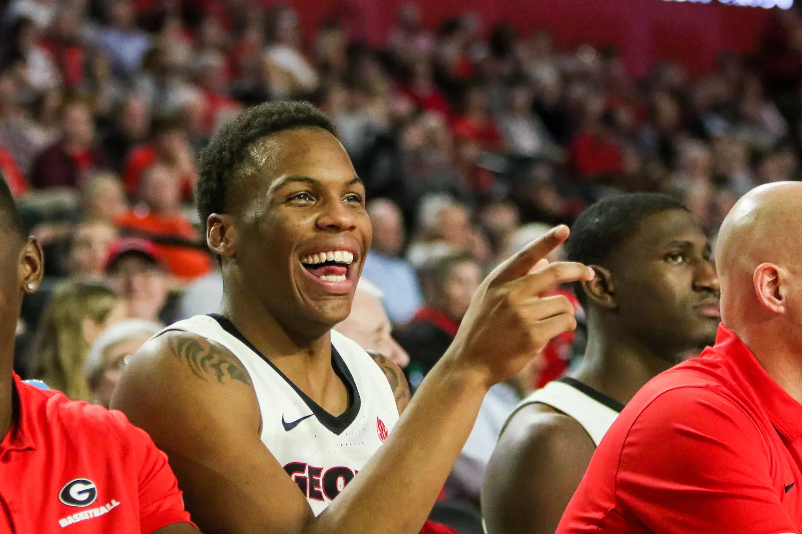 Georgia basketball player Christian Brown (3) during a game against Western Carolina in Stegeman Coliseum on Tuesday, Nov. 5, 2019. (Photo by Chamberlain Smith)