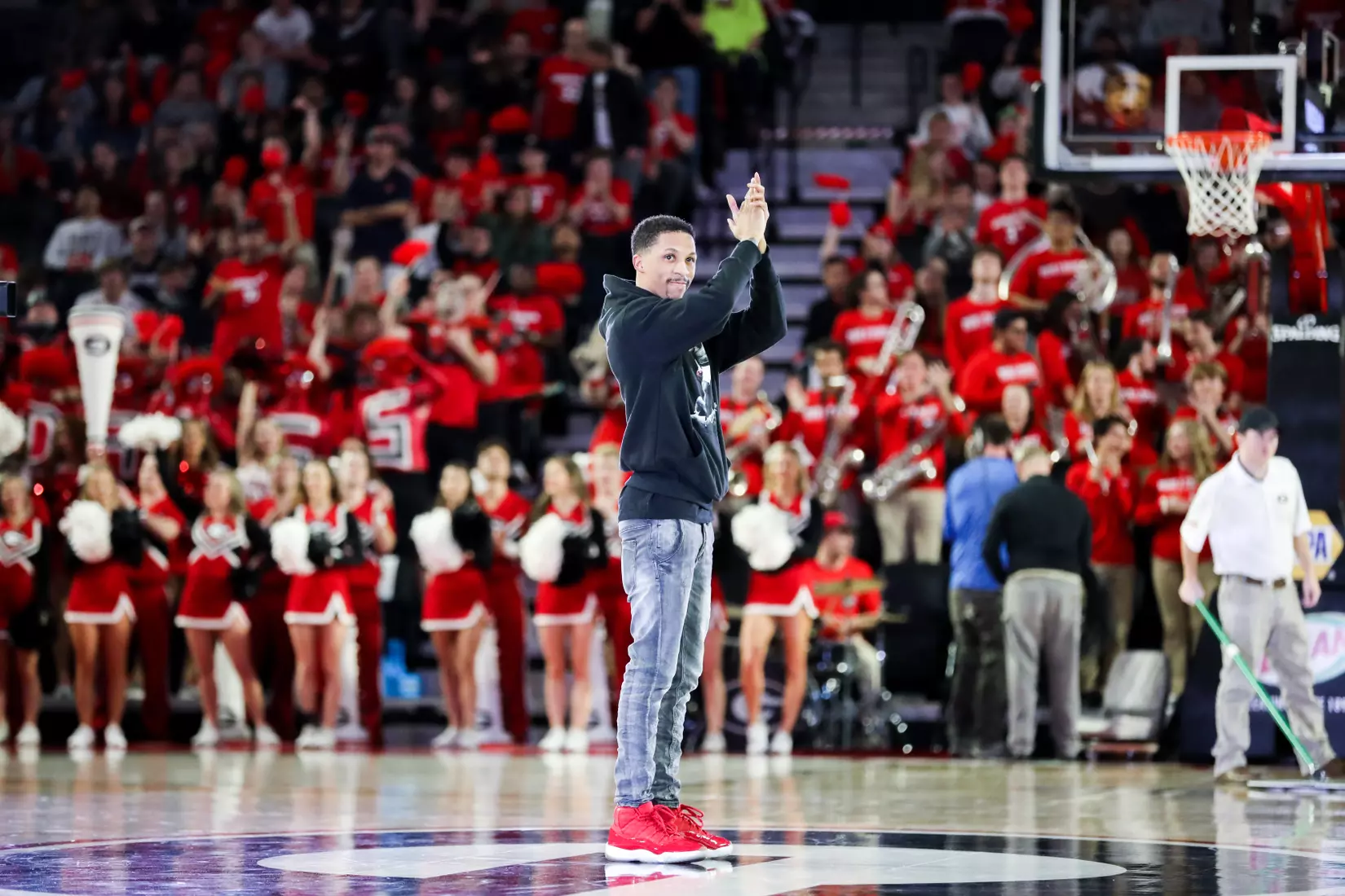Former Georgia guard J.J. Frazier during a game against Auburn at Stegeman Coliseum in Athens, Ga., on Wed., Feb. 19, 2020. (Photo by Tony Walsh)
