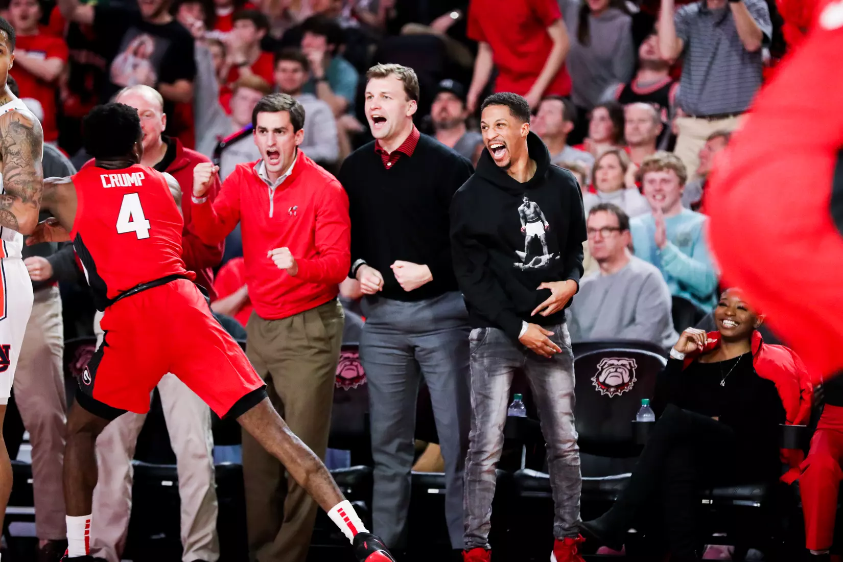 Georgia basketball player Tyree Crump (4) during a game against Auburn at Stegeman Coliseum in Athens, Ga., on Wed., Feb. 19, 2020. (Photo by Tony Walsh)