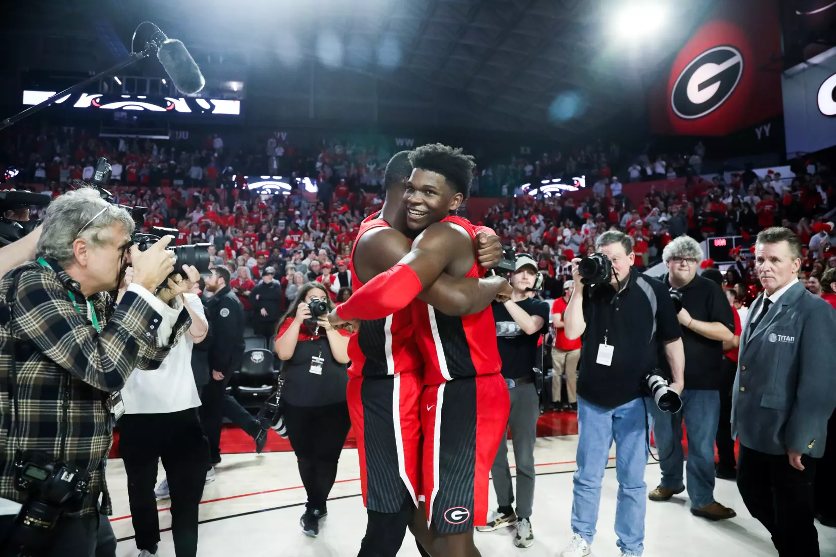 Georgia basketball player Anthony Edwards (5) during a game against Auburn at Stegeman Coliseum in Athens, Ga., on Wed., Feb. 19, 2020. (Photo by Tony Walsh)