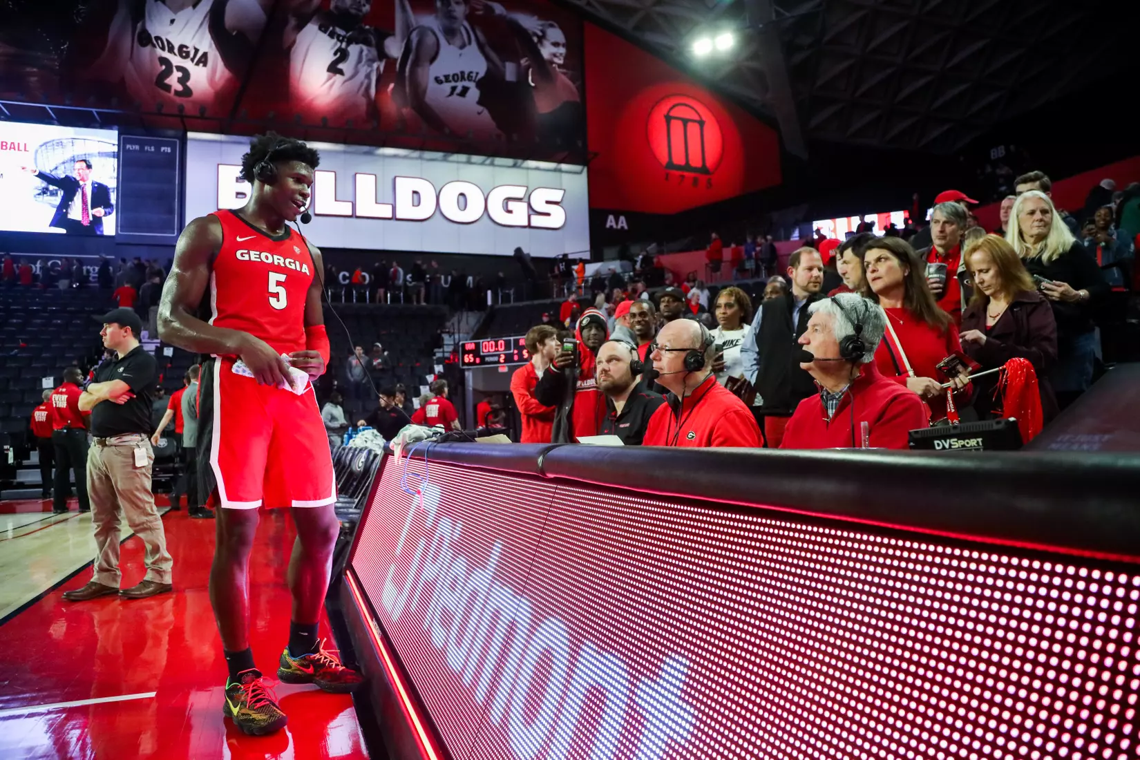 Georgia basketball player Anthony Edwards (5) during a game against Auburn at Stegeman Coliseum in Athens, Ga., on Wed., Feb. 19, 2020. (Photo by Tony Walsh)