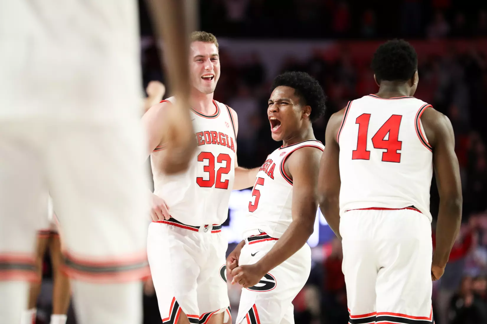 Georgia basketball player Sahvir Wheeler (15) during the Bulldogs' game against SMU at Stegeman Coliseum in Athens, Ga., on Friday, Dec. 20, 2019. (Photo by Tony Walsh)