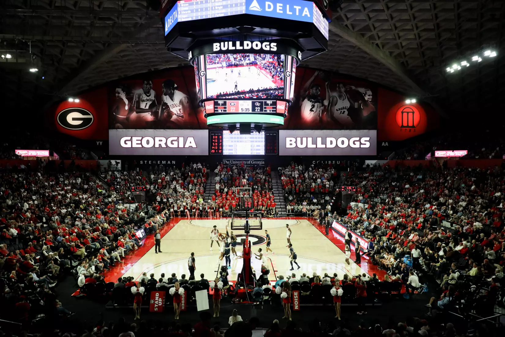A full house for the game against Georgia Tech at Stegeman Coliseum in Athens, Ga., on Wednesday, Nov. 20, 2019. (Photo by Tony Walsh)