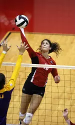 Valentina Gonzalez posted a career-high 21 kills in Sunday's loss to Arkansas.