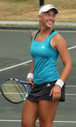 Lauren Herring competed in the main draw doubles at the US Open this year. (Photos by Neal Trousdale)