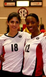 Seniors Valentina Gonzalez and Simone May