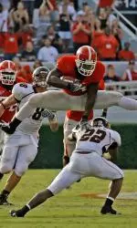 Knowshon Moreno's historic hurdle photo is available in the photo store.