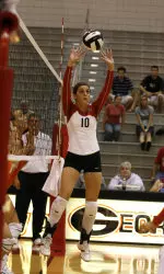 Kathleen Gates moved to sixth in career assists at Georgia with 2,734.
