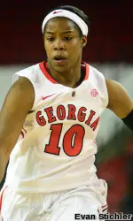 Jasmine James scored 16 points in 33 minutes of action.