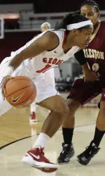 Jasmine James scored 17 points and grabbed eight rebounds.