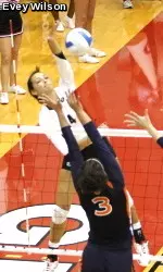 Junior Briana Bahr vs. Auburn in Athens on Oct. 5.