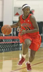 Georgia's Erika Ford brings the ball up the floor on Sunday.