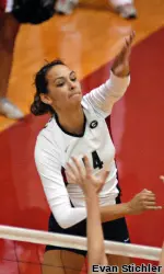 Junior Briana Bahr recorded a career-high 15 kills in Georgia's 3-2 victory over Arkansas Friday evening.