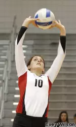 Senior setter Kathleen Gates moved to fourth all-time at UGA with 4,554 assists with 49 in Sunday's match.