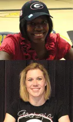 Bulldog signees Desiree McCray (above) and Megan Spencer (below).