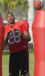 Freshman Malcolm Mitchell goes through drills during Thursday's practice.