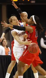 Jasmine James rose to the challenge Tuesday night in the win over FSU.