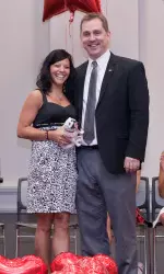 Kat Ding and Head Coach Jay Clark