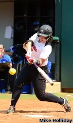 Senior Alisa Goler hit her team-leading 16th home run of the season on Friday night.