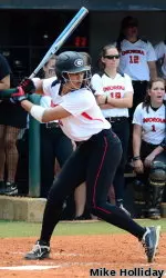 Junior Brittney Hubbard went 3-for-3 with two home runs on Sunday vs. MSU.