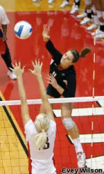 Sophomore Kathleen Luft had a match-best 12 kills vs. FAMU Saturday afternoon.