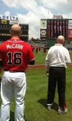 Dan Magill with Brian McCann