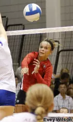 Sophomore Brittany Northcutt posted a career-high 21 kills vs. Mercer.