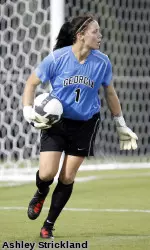 Ashley Baker recorded seven saves Friday night.