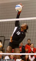 Senior Elizabeth Reid posted a UGA career-best 12 kills on Sunday vs. Alabama.