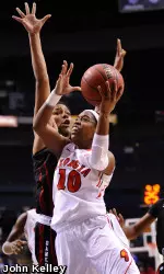 Senior Jasmine James has started 88 of 91 games she played for UGA.