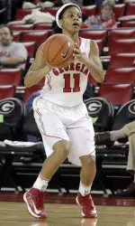 Tiaria Griffin led the Lady Bulldogs with a career-high 18 points.