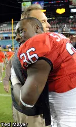 Mark Richt and safety Shawn Williams