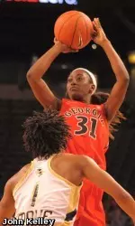 Erika Ford reached double figures for the fourth time this season.