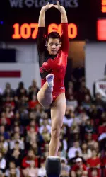 Kat Ding led the Gym Dogs with a 39.550 on the all-around