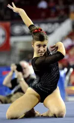 Sarah Persinger posted a career-high 9.900 on floor as Georgia beat N.C. State 197.375-195.525.