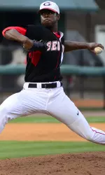 Jarrett Brown tossed one scoreless inning against Furman Tuesday.