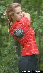 Rocio Sanchez Lobato tied for 8th at the SEC Championships.