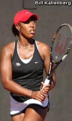 Senior Nadja Gilchrist won 6-2, 6-0 in singles.