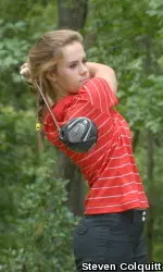Rocio Sanchez Lobato posted UGA's low score for the second straight day.