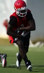 Freshman Keith Marshall did a nice job with blitz pickup in Friday's practice.